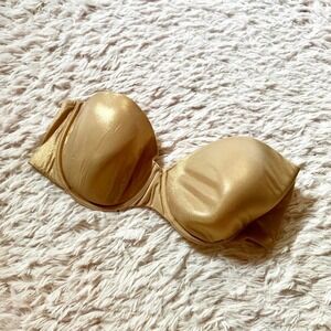 Victorias Secret very Sexy Strapless The Nakeds Padded Bra Womens 38C Gold Angel